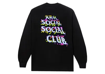 Pre-owned Anti Social Club Men's  Twisted Quickness Long Sleeve T-shirt In Black