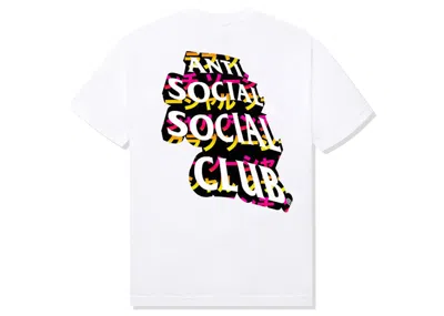 Pre-owned Anti Social Club Men's  Twisted Quickness Tee Shirt In White