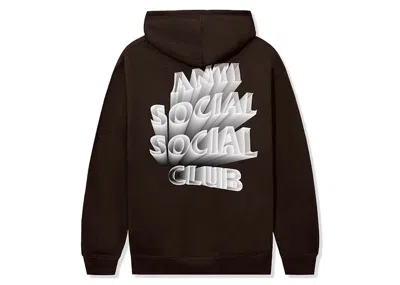 Pre-owned Anti Social Club Men's  Unbearable Hoodie In Brown