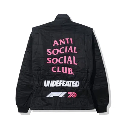 Pre-owned Anti Social Club Men's  Undftd X F1 Jacket In Black