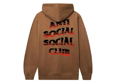 Pre-owned Anti Social Club Men's  We Melt Alone Hoodie In Saddle In Brown