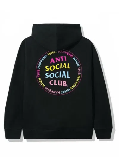 Pre-owned Anti Social Club Men's  What Happened Hoodie In Black