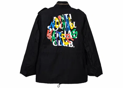 Pre-owned Anti Social Club Men's  X Alpha M65 Field Coat In Black