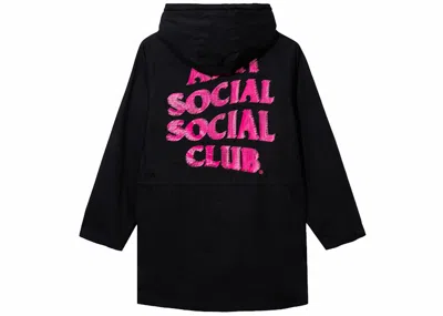 Pre-owned Anti Social Club Men's  X Alpha M65 Hooded Field Jacket In Black