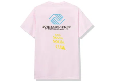 Pre-owned Anti Social Club Men's  X Bgcmla Emotional Tee Shirt In Pink