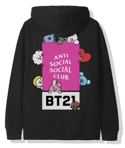 Pre-owned Anti Social Club Men's  X Bt21 Madhouse Hoodie (fw19) In Black
