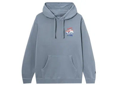 Pre-owned Anti Social Club Men's  X Case Study Flag Hoodie In Blue
