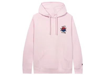 Pre-owned Anti Social Club Men's  X Case Study Flag Hoodie In Pink