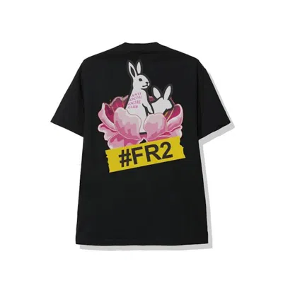 Pre-owned Anti Social Club Men's  X Fr2 Lapin T-shirt In Black