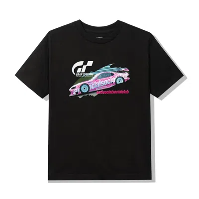 Pre-owned Anti Social Club Men's  X Gran Turismo Gt500 T-shirt In Black