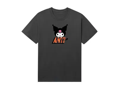 Pre-owned Anti Social Club Men's  X Hello Kitty Kuromi Tee Shirt In Charcoal