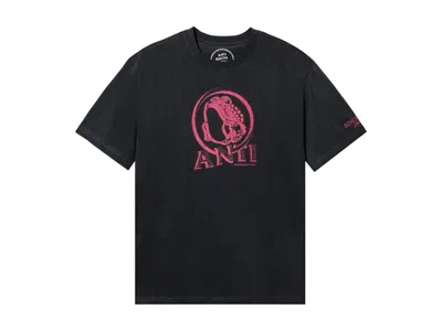 Pre-owned Anti Social Club Men's  X Jinro A Glass Of Soju Tee Shirt In Charcoal