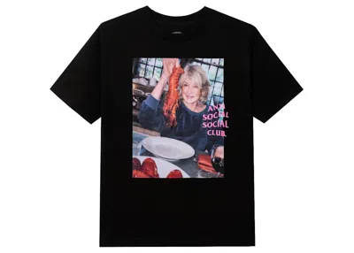 Pre-owned Anti Social Club Men's  X Martha Stewart Lobster Tee Shirt In Black