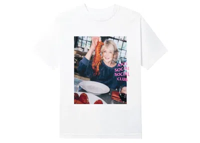 Pre-owned Anti Social Club Men's  X Martha Stewart Lobster Tee Shirt In White