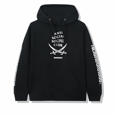 Pre-owned Anti Social Club Men's  X Neighborhood 6ix Hoodie In Black