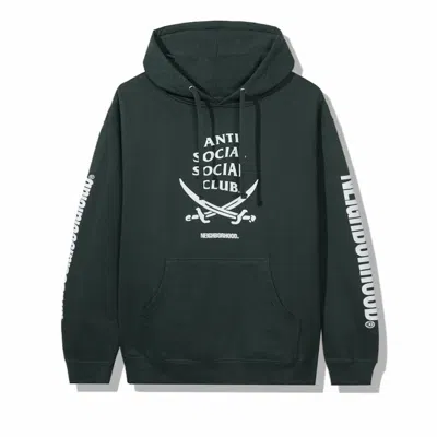 Pre-owned Anti Social Club Men's  X Neighborhood 6ix Hoodie In Green