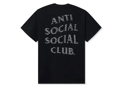 Pre-owned Anti Social Club Men's  X Neighborhood Crossbone Tee Shirt In Black