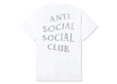 Pre-owned Anti Social Club Men's  X Neighborhood Crossbone Tee Shirt In White