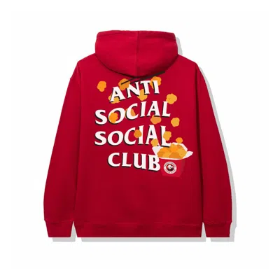 Pre-owned Anti Social Club Men's  X Panda Express Hoodie In Red