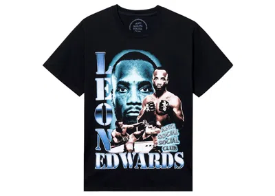 Pre-owned Anti Social Club Men's  X Ufc Leon Edwards Tee Shirt In Black