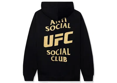 Pre-owned Anti Social Club Men's  X Ufc Selftitled Hoodie In Black