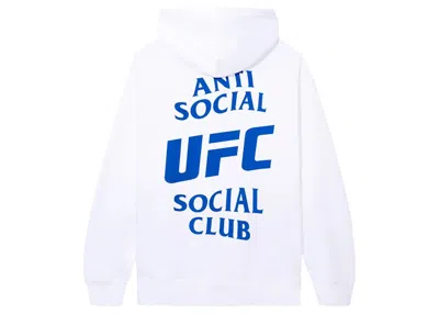 Pre-owned Anti Social Club Men's  X Ufc Selftitled Hoodie In White
