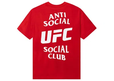 Pre-owned Anti Social Club Men's  X Ufc Selftitled Tee Shirt In Red