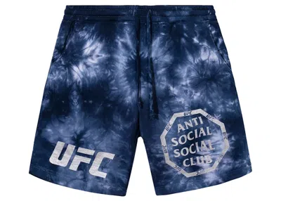 Pre-owned Anti Social Club Men's  X Ufc Ultimatum Shorts In Blue