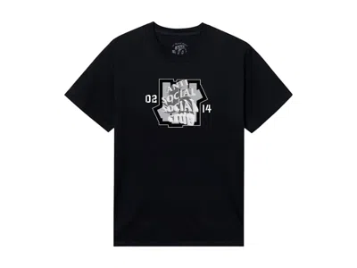 Pre-owned Anti Social Club Men's  X Undefeated Play Tee Shirt In Black