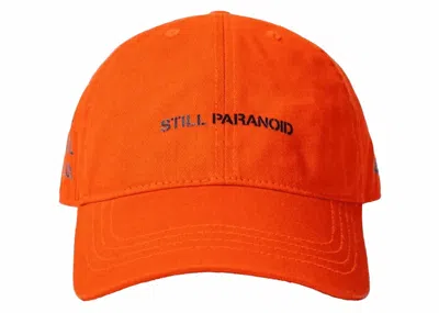 Pre-owned Anti Social Club Men's  X Undefeated Still Paranoid Cap In Orange