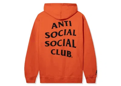 Pre-owned Anti Social Club Men's  X Undefeated Still Paranoid Hoodie In Orange