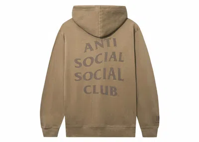 Pre-owned Anti Social Club Men's  X Undefeated Still Paranoid Hoodie In Sandstone
