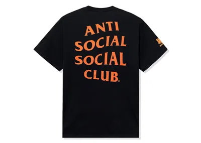 Pre-owned Anti Social Club Men's  X Undefeated Still Paranoid Tee Shirt In Black