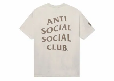 Pre-owned Anti Social Club Men's  X Undefeated Still Paranoid Tee Shirt In Light Sand