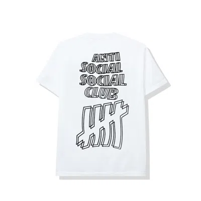 Pre-owned Anti Social Club Men's  X Undefeated Tee Shirt In White