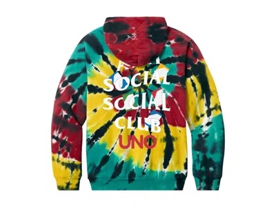 Pre-owned Anti Social Club Men's  X Uno Draw Two Hoodie In Island Spiral In Green