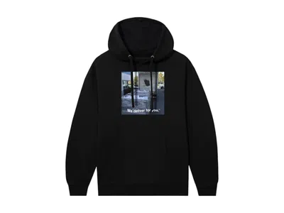 Pre-owned Anti Social Club Men's  X Usps Delivery Hoodie In Black