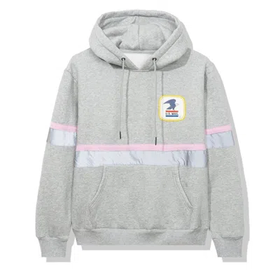 Pre-owned Anti Social Club Men's  X Usps Work Hoodie In Grey In Gray