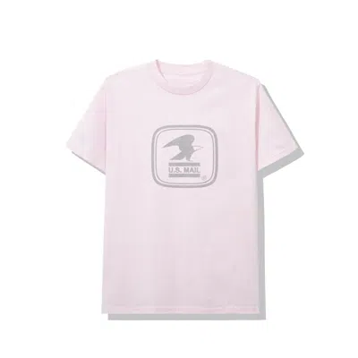 Pre-owned Anti Social Club Men's  X Usps Work Tee Shirt In Pink