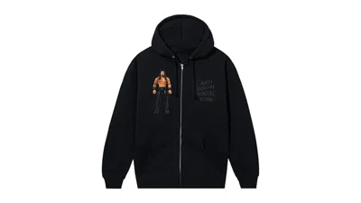 Pre-owned Anti Social Club Men's  X Wwe Roman Reigns Ziphoodie In Black