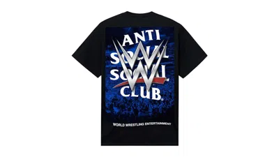 Pre-owned Anti Social Club Men's  X Wwe Venue Tee Shirt In Black