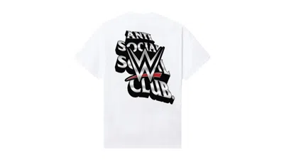 Pre-owned Anti Social Club Men's  X Wwe Wrestlemania Tee Shirt In White