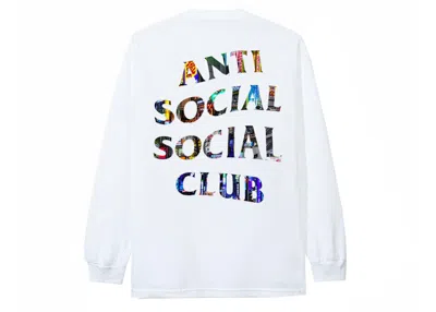 Pre-owned Anti Social Club Men's  Yakisoba Long Sleeve Tee Shirt In White