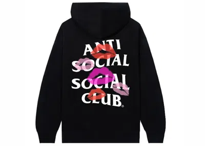 Pre-owned Anti Social Club Men's  Your Kiss Hoodie In Black