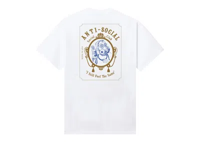 Pre-owned Anti Social Club Men's  Zig Zag Tee Shirt In White