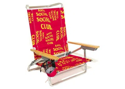 Pre-owned Anti Social Club Out Of Office Beach Chairin Pink/yellow