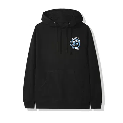 Pre-owned Anti Social Club X Fragment Blue Bolt Hoodie (fw19) In Black