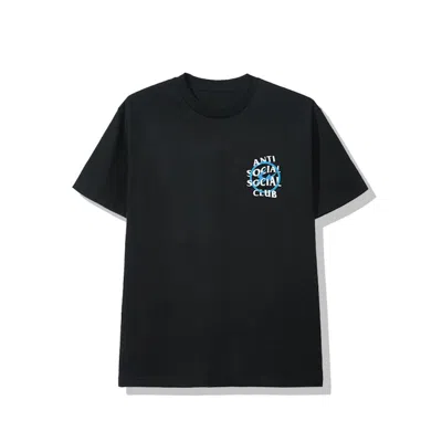 Pre-owned Anti Social Club X Fragment Blue Bolt Tee Shirt (fw19) In Black