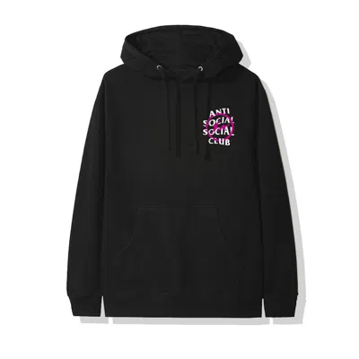 Pre-owned Anti Social Club X Fragment Pink Bolt Hoodie (fw19) In Black