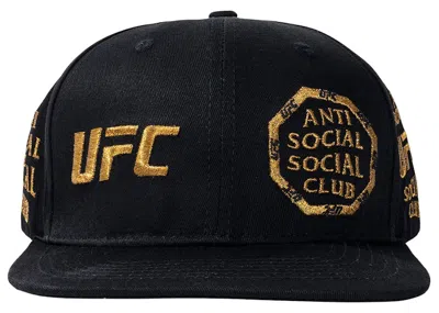 Pre-owned Anti Social Club X Ufc Selftitled Cap In Black